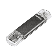 HAMA flashPen Leata Twin 64 GB 10 MB/s USB 2.0, sivá