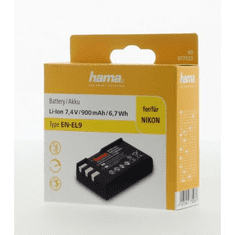 HAMA fotoakumulátor Nikon EN-EL9, Li-Ion 7,4 V/900 mAh