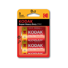 KODAK batéria Heavy Duty zinkovo-chloridová, D, 2 ks, blister