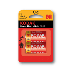 KODAK batéria Heavy Duty zinkovo-chloridová, C, 2 ks, blister