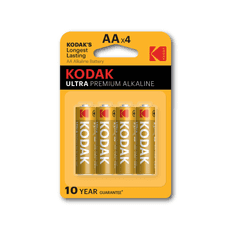 KODAK batéria ULTRA PREMIUM alkalická, AA, 4 ks, blister