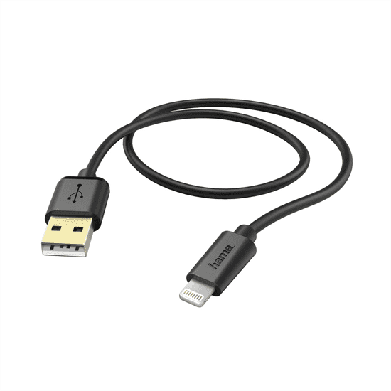 HAMA MFI USB nabíjací/dátový kábel pre Apple s Lightning konektorom, 1,5 m, čierny