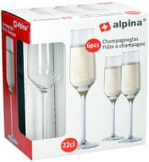 POHÁRA NA ŠAMPANSKÉ ALPINA 220ML 6KS