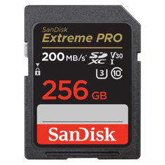 SanDisk Extreme PRO 256GB SDXC Memory Card 200MB/s a 140MB/s, UHS-I, Class 10, U3, V30