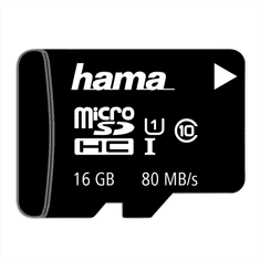 HAMA microSDHC 16 GB Class 10 UHS-I 80 MB/s + Adapter/Mobile