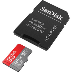 SanDisk Ultra microSDXC 128 GB + SD adaptér 140 MB/s A1 Class 10 UHS-I