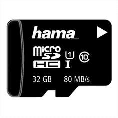 HAMA microSDHC 32 GB Class 10 UHS-I 80 MB/s + Adapter/Mobile