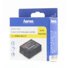 HAMA fotoakumulátor typ Panasonic DMW-BLC12, Li-Ion 7,2 V/950 mAh