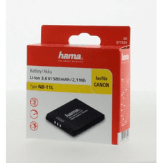 HAMA fotoakumulátor Canon NB-11L, Li-Ion 3,6 V/580 mAh