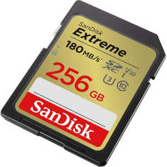 SanDisk Extreme 256 GB SDXC Memory Card 180 MB/s a 130 MB/s UHS-I, Class 10, U3, V30