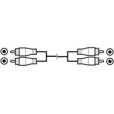 HAMA 2 cinch vidlica - 2 cinch vidlica, 1,5 m, vrecko