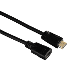 HAMA HDMI predlžovací kábel vidlica-zásuvka, pozlátený, 3*, 3 m