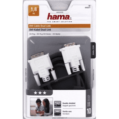 HAMA DVI prepojovací kábel, Dual link, 1,8 m, sivá