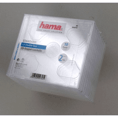 HAMA CD obal Standard Double, 10 ks, priehľadný