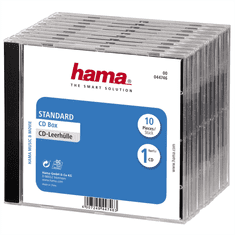 HAMA CD BOX náhradný obal, 10ks/bal, transparentná/čierna