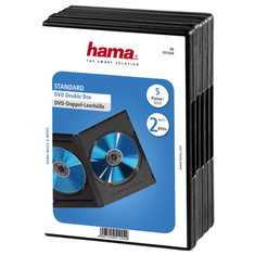 HAMA DVD obal, double, 5ks/bal., farba čierna