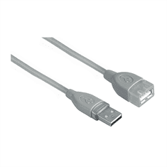 HAMA USB kábel typ AA, predlžovací, 3m, sivý, blister