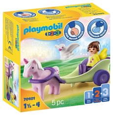 Playmobil PLAYMOBIL 1.2.3 70401 Kočiar s jednorožcom a vílou