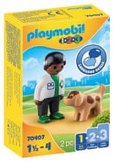 Playmobil PLAYMOBIL 1.2.3 70407 Zverolekár so psom