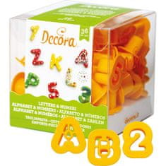 Decora Vykrajovače abeceda a číslice 36ks 2x1, 6cm -