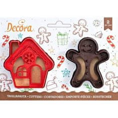 Decora Vykrajovačka vianočný domček a gingerman 8cm -