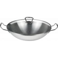 Fissler Panvica WOK nerezová so sklenenou pokrievkou - O 36 cm - Kunming -