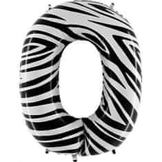 Grabo Nafukovací balónik číslo 0 zebra 102cm extra veľký -