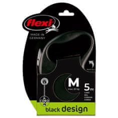 Flexi Vodítko Black Design lanko M čierne 5m