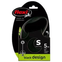 Flexi Vodítko Black Design lanko S zelené 5m