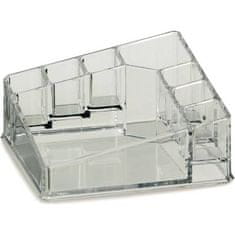 Kela Kozmetická dóza SAFIRA plast, transparent, 14x14x6, 5cm -