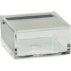 Kela Kozmetická dóza SAFIRA plast, transparent, 6x6x3cm -