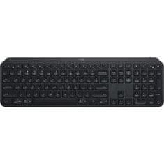 Logitech klávesnica MX Keys S/ bezdrôtová/ Bluetooth/ USB-C/ US layout/ opierka dlane/ grafitová