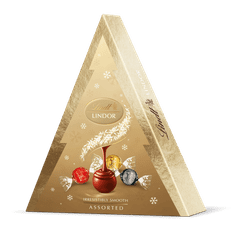 LINDT LINDOR pralinky Mix - Vianočný stromček 125 g