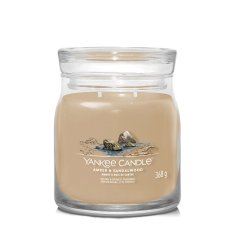 Yankee Candle Aromatická sviečka Signature sklo stredná Amber & Sandalwood 368 g