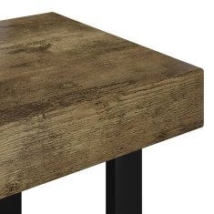 Vidaxl Konferenčný stolík tmavohnedý a čierny 90x45x40 cm MDF a železo