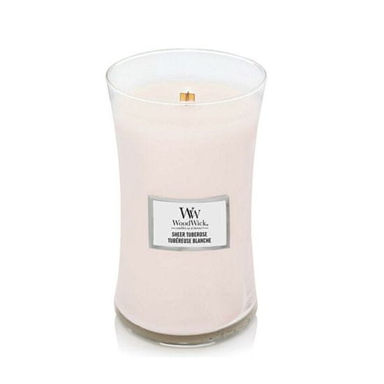 Woodwick Vonná sviečka váza Sheer Tuberosa 609 g