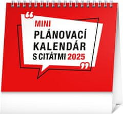 Mini plánovací kalendár 2025 - stolový kalendár - s citátmi