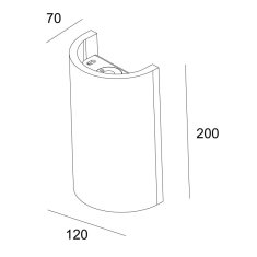 ACA ACA Lighting Gypsum nástenné sadrové svietidlo G85281W