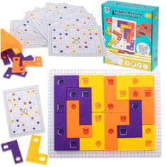 shumee Logická hra, puzzle, kocky Tetris, puzzle + karty, 42 dielikov.