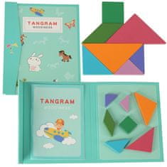 shumee Magnetické puzzle knihy Tangram 3D bloky