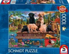 Schmidt Puzzle Psia rodinka pri jazere 1000 dielikov