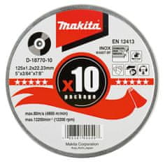 shumee MAKITA KOVOVÉ REZNÉ KOTÚČE 125mm x 1,2mm x 22,23mm / 10 ks.