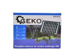 GEKO Solárne čerpadlo 5W pre záhradné jazierko G81472