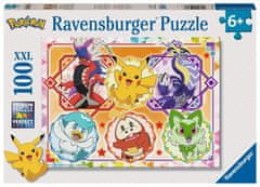 Puzzle Hraví Pokémoni 100 dílků