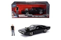 Jada Toys Rýchlo a zbesilo auto 1970 Dodge Charger 1:24 + figúrka Dominic Toretto