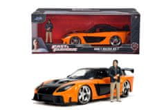 Jada Toys Rýchlo a zbesilo auto 1997 Mazda RX7 1:24 + figúrka Han Lue