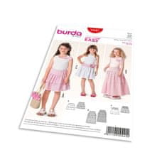 Burda Strih Burda 9442 - Detská jednoduchá sukňa, tylová sukňa