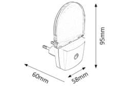 Rabalux Rabalux nočné svietidlo do zásuvky Paris Lux LED 0,5 W 4658