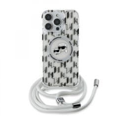 Karl Lagerfeld Zadný kryt IML Monogram Crossbody K&CH Heads MagSafe pre iPhone 16 Pro Transparent