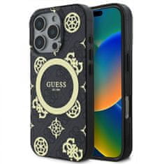 Guess Zadný kryt IML 4G Peony MagSafe pre iPhone 16 Pro Max Black